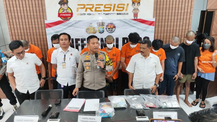 9 Pengedar Narkoba di Tanjungpinang Diciduk