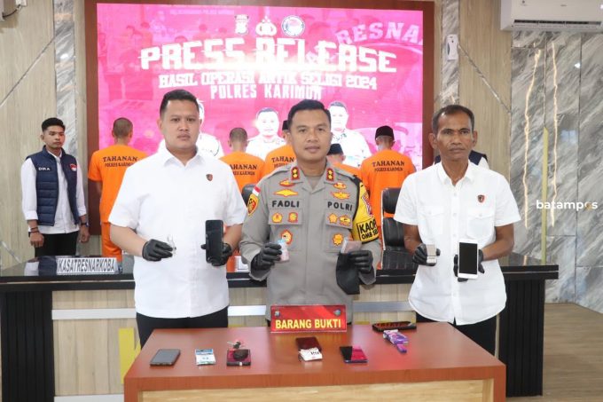 6 Tersangka Narkotika Diamankan Polres Karimun Selama Operasi Antik Seligi 2024