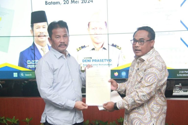 BPN Kota Batam Resmi Luncurkan Sertifikat Tanah Elektronik