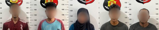 Mencuri di Tempat Bekerja, 4 Karyawan PT ACL dan 1 Penadah Ditangkap Polisi