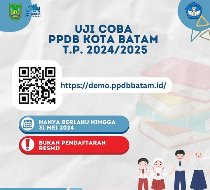 Disdik Batam Buka Link Ujicoba PPDB, Orang Tua Calon Siswa Bisa Berlatih Jelang Pendaftaran