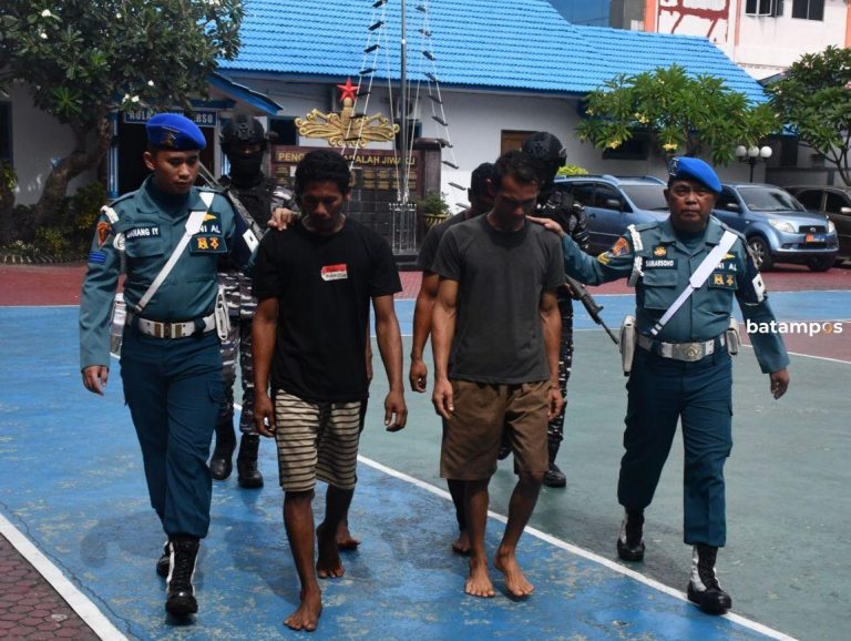 Empat Pelaku Pencurian di Selat Malaka Ditangkap Tim F1QR Lanal TBK