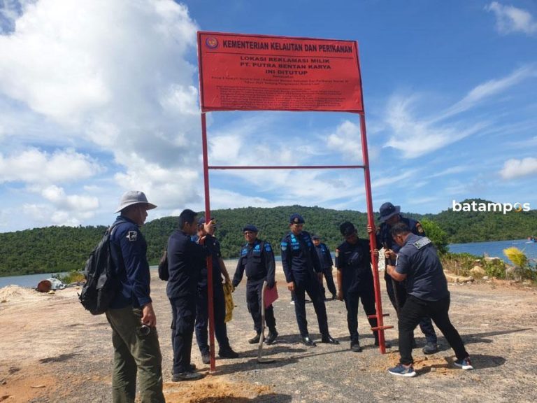 PKSDKP Hentikan Aktivitas PT Putra Bentan Karya, Dinilai Merusak Ekosistem Kelautan dan Manggrove
