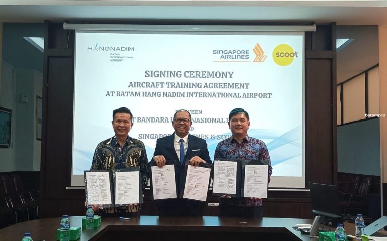 Bandara Hang Nadim Batam Jadi Pusat Pelatihan Pesawat Singapore Airlines dan Scoot