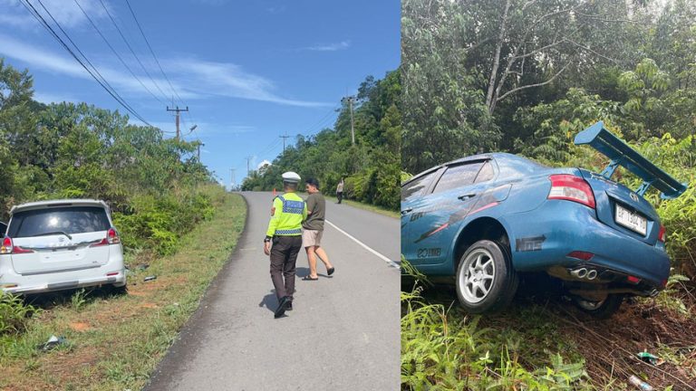 Limo Keluar Jalur hingga Tabrakan dengan Ertiga