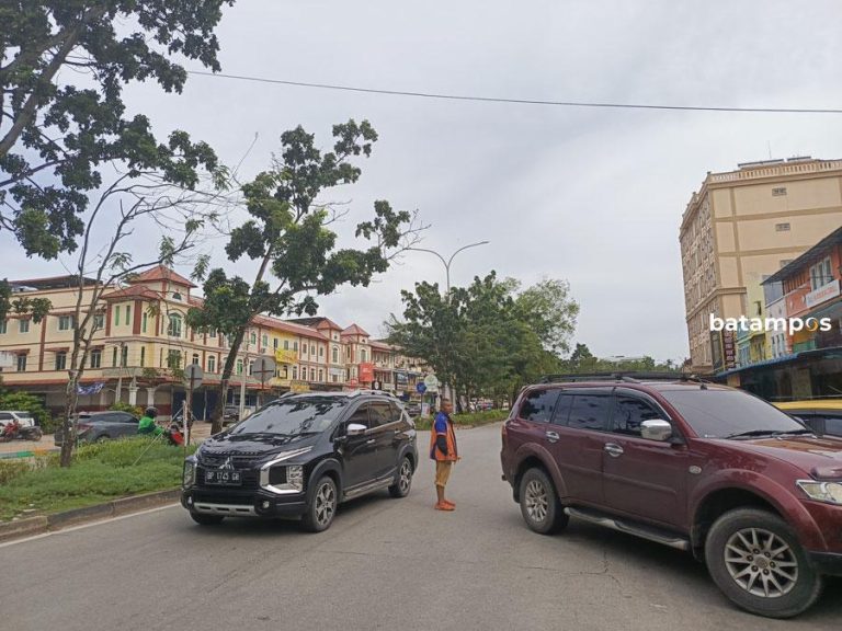 Banyak Jukir di Batam Minder Pakai Rompi Pink