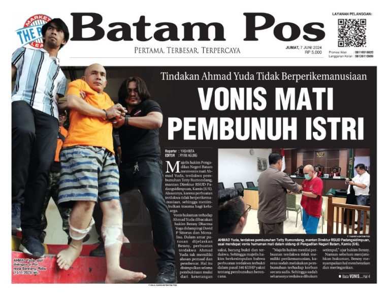 Vonis Mati Pembunuh Istri