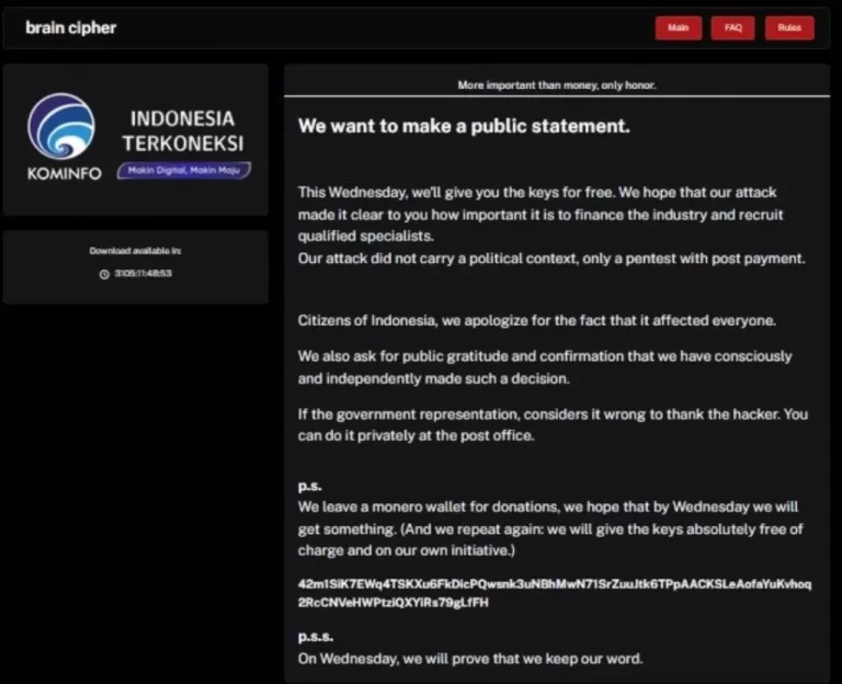 Kemenkominfo Ogah Menanggapi Saat Hacker Janji Beri Kunci Data PDN