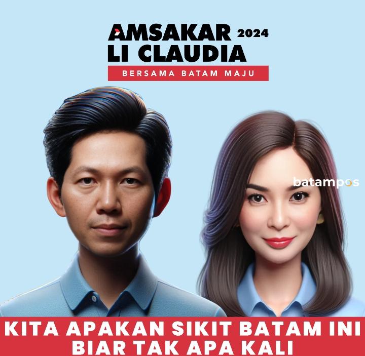 Amsakar-Claudia Berpasangan di Pilwako Batam