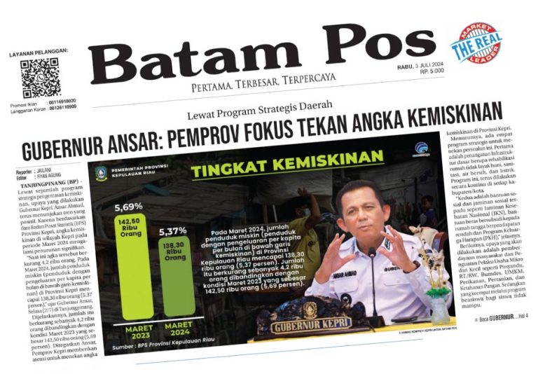 Gubernur Ansar: Pemprov Fokus Tekan Angka Kemiskinan