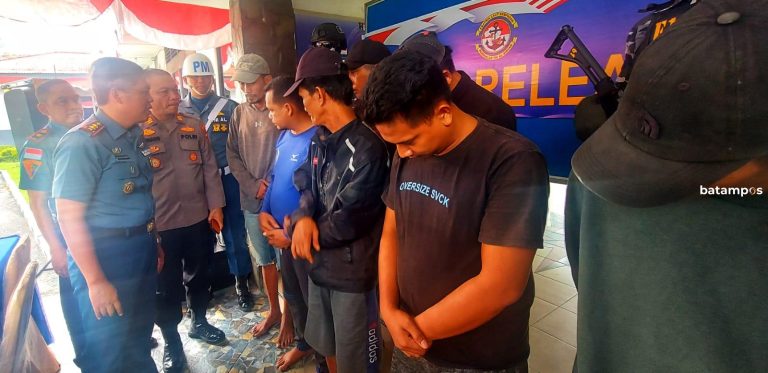 Belum Sempat Mencuri di Kapal, 7 Orang Terduga Pelaku Ditangkap Lanal Bintan