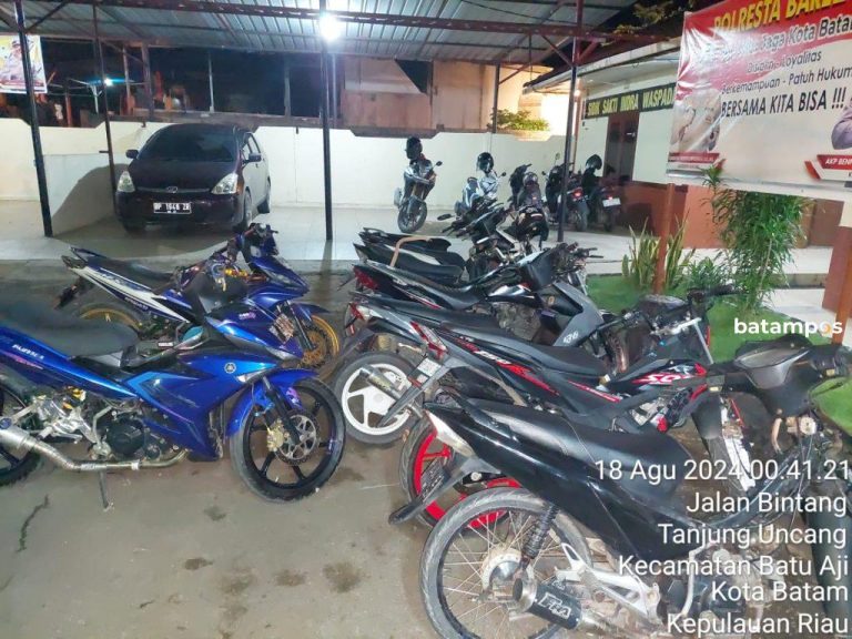 Gunakan Knalpot Brong, Sepeda Motor dan Pengendara Diamankan Polsek Batuaji