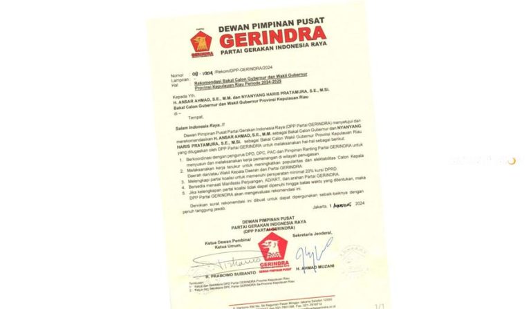 Gerindra Usung Ansar – Nyangnyang pada Pilgub Kepri