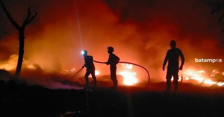 Kebakaran di Lahan Bekas Tambang PT. Bukit Panglong, Asap Tebal Membumbung Tinggi di Langit Bintan