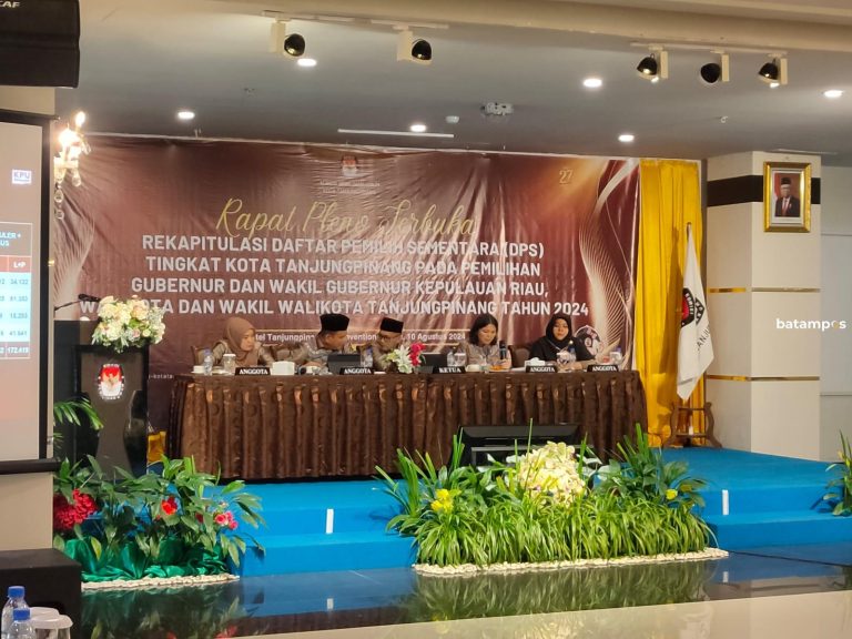 KPU Tetapkan DPS Pilkada 2024 Tanjungpinang 172.419 Jiwa