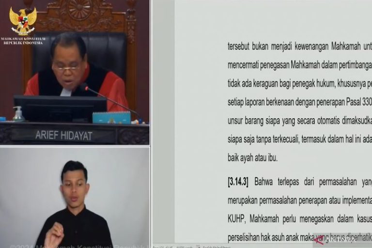 MK Tegaskan Orang Tua Kandung yang Ambil Paksa Anak Bisa Dipidana