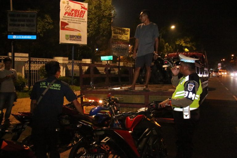Operasi Cipkon Akhir Pekan, Polsek Batuaji Amankan 21 Unit Sepeda Motor Berknalpot Brong