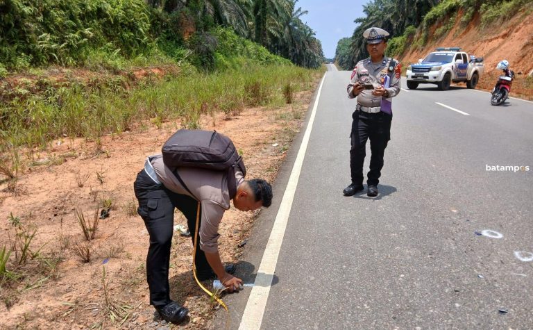 Hasil Olah TKP Kecelakaan Menewaskan Honorer Dinkes Bintan di Jalan Lintas Timur, Pengendara Jupiter Z Diduga Masuk ke Jalur Lawan