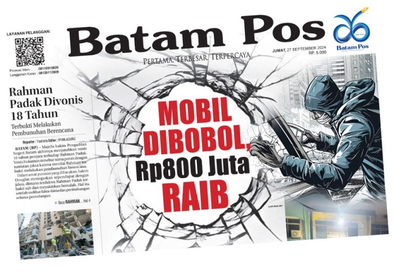Mobil Dibobol, Rp800 Juta Raib