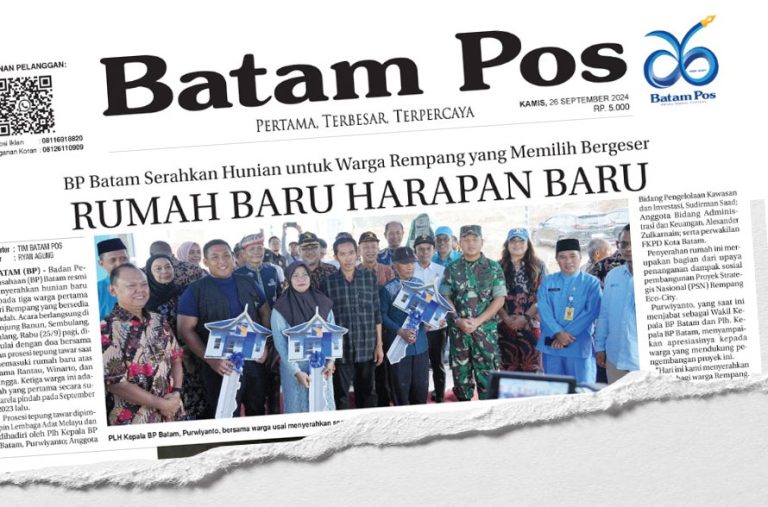 BP Batam Serahkan Hunian untuk Warga Rempang yang Memilih Bergeser
