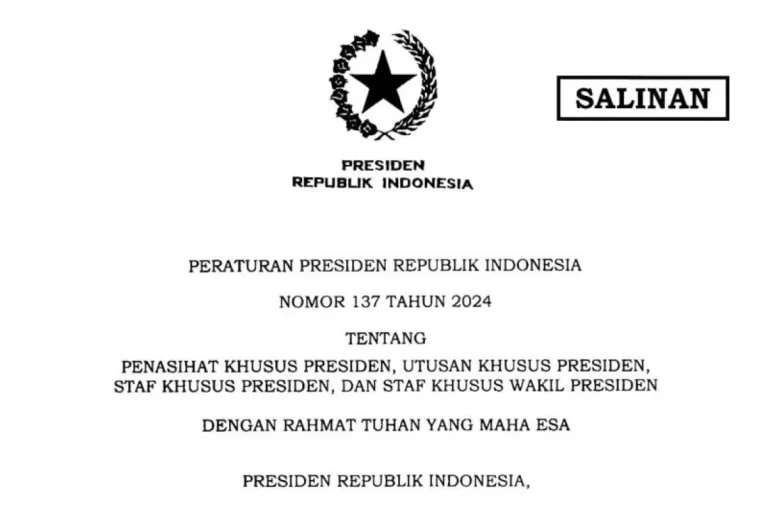 Jokowi Tetapkan Perpres Tentang Penasihat hingga Utusan Presiden