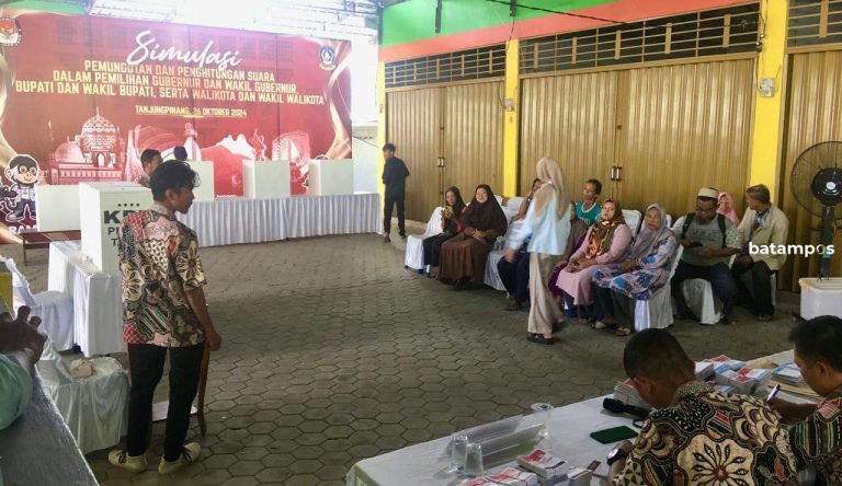 KPU Kepri Simulasikan Pemungutan-Penghitungan Suara Pilkada 2024