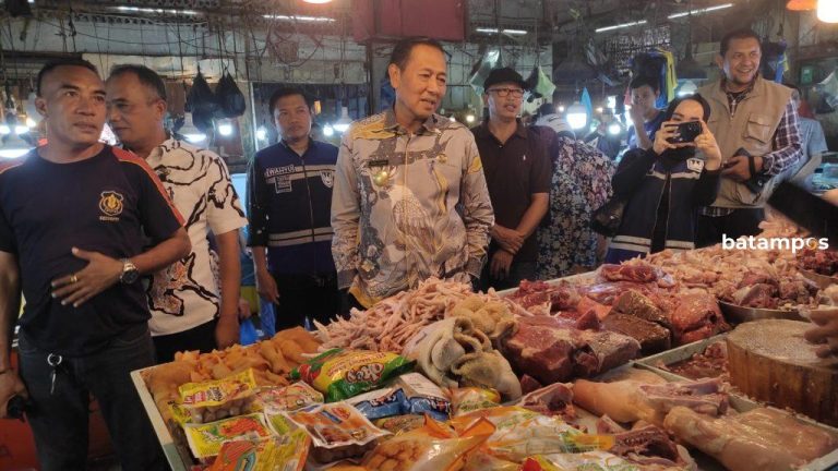 Sidak ke Pasar Tos 3000, Pjs Wali Kota Batam Pastikan Stabilitas Harga Bahan Pokok