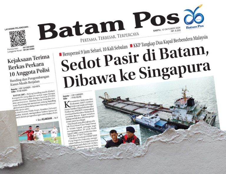 Sedot Pasir di Batam, Dibawa ke Singapura