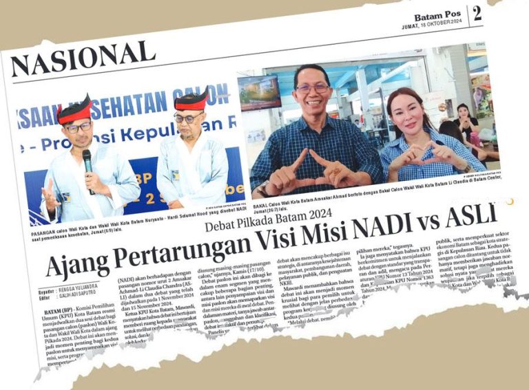Debat Publik Paslon Wali Kota Batam – Wakil Wali Kota Batam, Libatkan Tim Independen dan Panelis Profesional