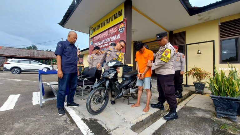Polsek Bintan Utara Ungkap Kasus Curanmor, Modus Pelaku Berkeliling Cari Motor Lalu Didorong ke Bengkel