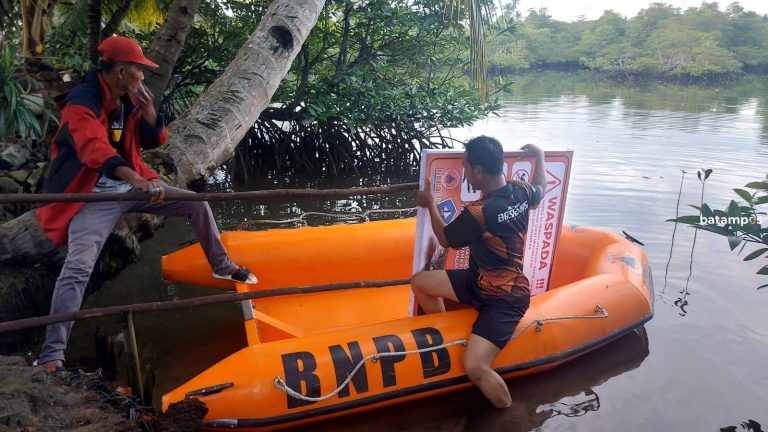 Buaya Muncul di Muara Sungai, BPBD Bintan Minta Warga Kampung Nosari, Kijang Waspada