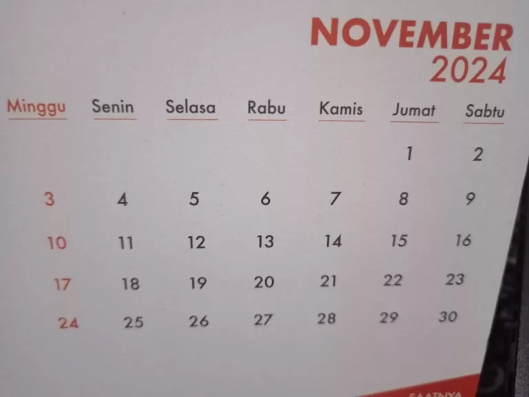 Ada Hari Libur Nasional dan Cuti Bersama di Bulan November 2024? Cek di Sini