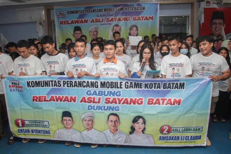 Komunitas Mobile Game Batam Deklarasi Dukung Ansar-Nyanyang dan Amsakar-Li Claudia