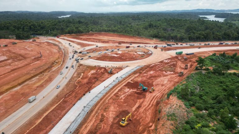 Pembangunan Bundaran Punggur Capai Progres 87%