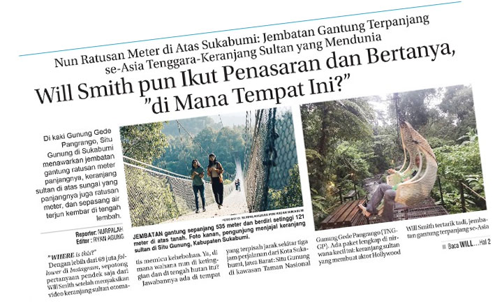 Nun Ratusan Meter di Atas Sukabumi: Jembatan Gantung Terpanjang  se-Asia Tenggara-Keranjang Sultan yang Mendunia