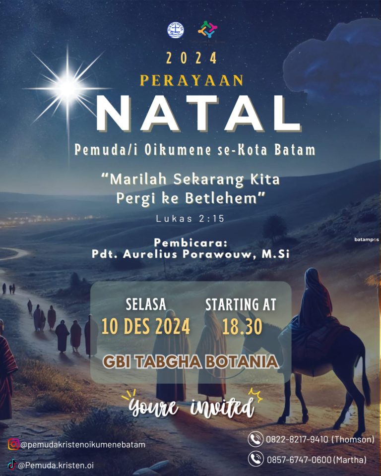 Pemuda Kristen se-Kota Batam Gelar Natal Oikumene 2024, ‘Mempererat Kebersamaan Antarpemuda Lintas Gereja’