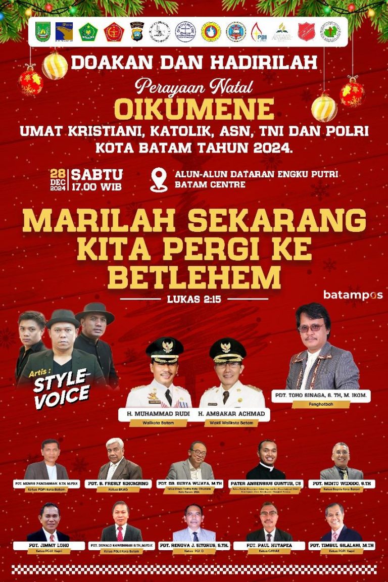 Perayaan Natal Oikumene Kota Batam: Momentum Kebersamaan di Tengah Keberagaman