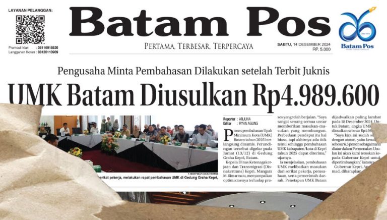 UMK Batam Diusulkan Rp4.989.600