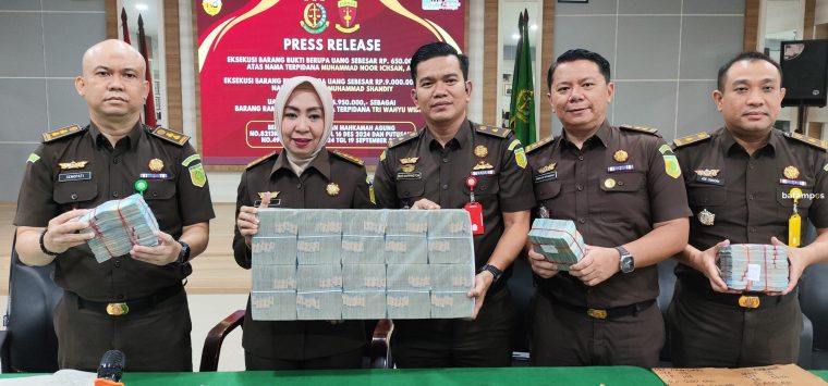 Jaksa Eksekusi Barang Bukti Korupsi Senilai Rp663,95 Juta