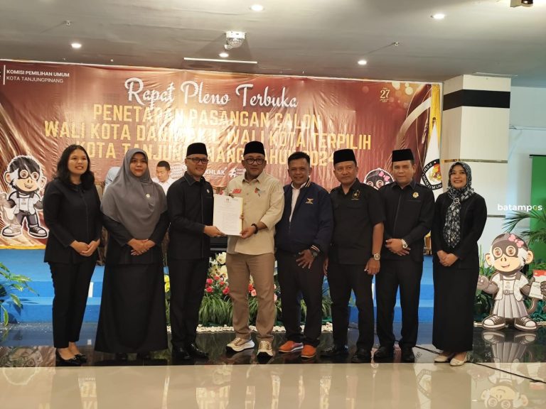 KPU Tanjungpinang Tetapkan Lis-Raja jadi Walikota-Wakil Walikota Tanjungpinang Hasil Pilkada 2024