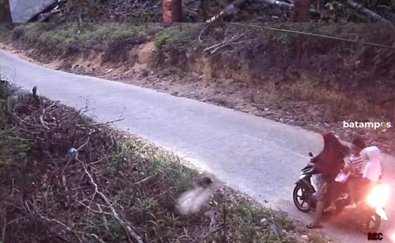 Seorang Wanita Terekam CCTv Membuang Sampah di Jalan Annur, Bintan