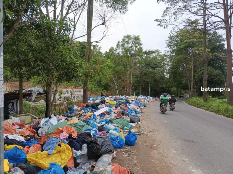 Tumpukan Sampah di Tanjungriau Picu Kekhawatiran Warga dan Gangguan Lalu Lintas