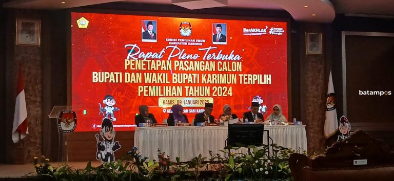 KPU Karimun Tetapkan Iskandarsyah-Rocky Marciano Bawole Pemenang Pilkada Karimun