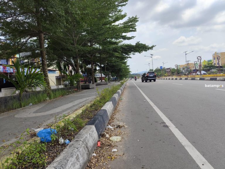 Jorok, Taman Bandara di Tanjungpinang Dipenuhi Sampah