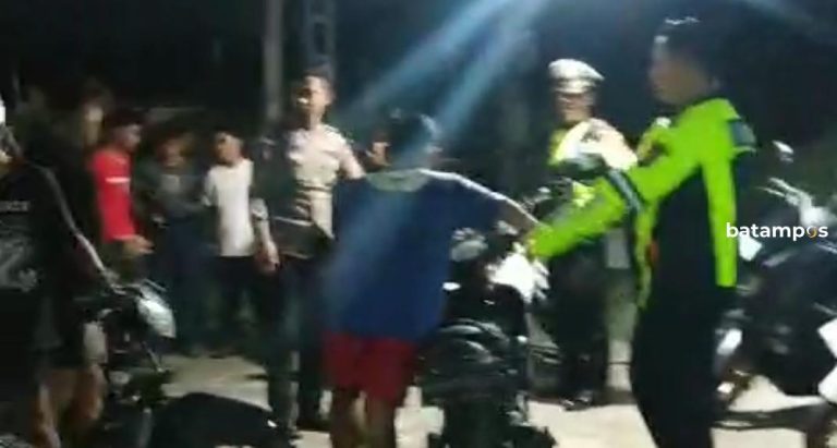 Menghindari Polisi, Belasan Remaja Terlibat Aksi Balap Liar di Jalan Lintas Timur, Bintan, Kocar-kacir