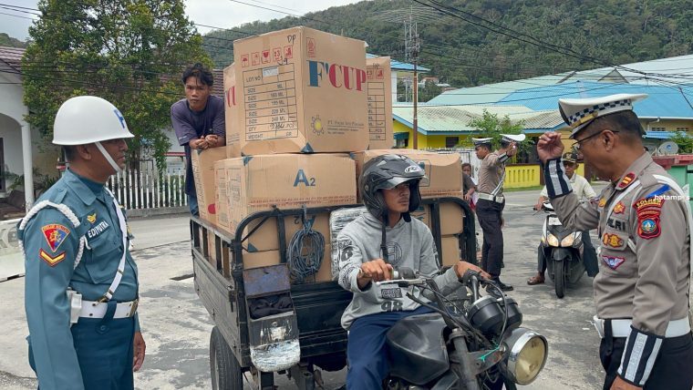 Razia Gabungan, Polisi-Pomal Jaring 20 Pelanggar Lalu Lintas di Tarempa