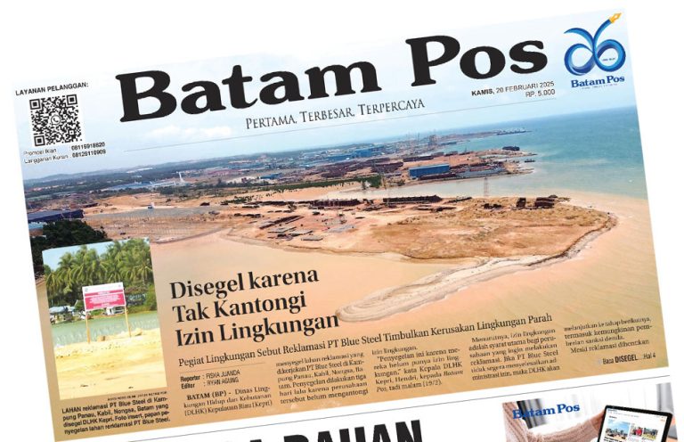 DLHK Segel Lahan Reklamasi PT Blue Steel