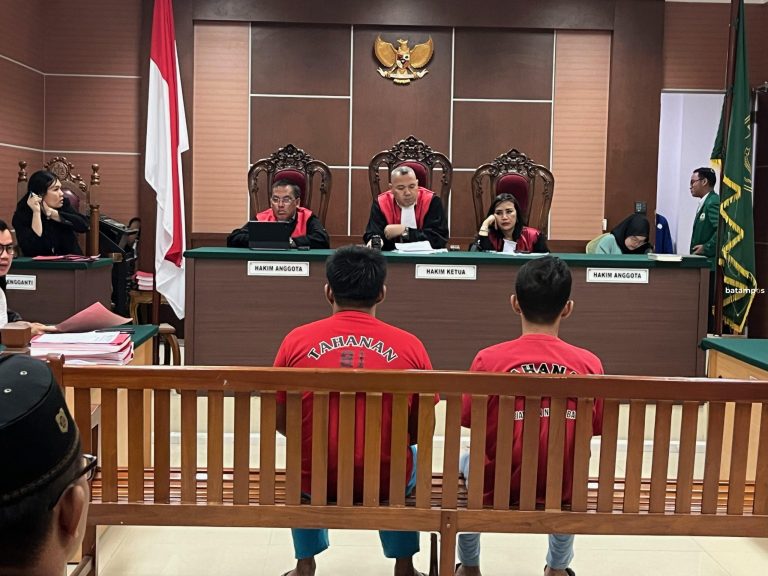 Hakim PN Batam Tolak Permintaan 2 Kurir Narkoba, Tetap Divonis Mati