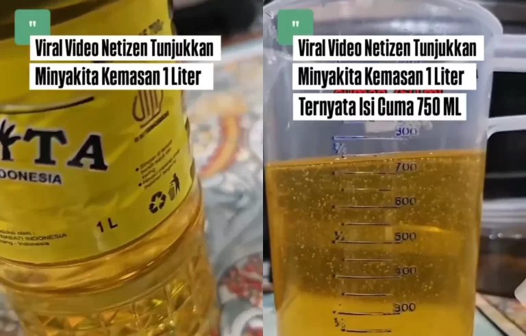 Viral Di Medsos Minyakita 1 Liter Isinya Cuma 750 ML