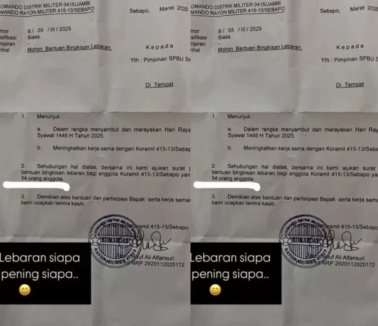 Selain Ormas dan LSM, Viral Koramil Ikutan Minta THR ke Pengusaha